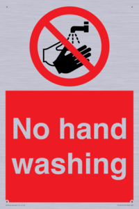No hand washing